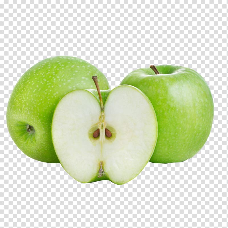 green sliced apples, Fruit Apple Granny Smith Food, Fresh cut apple transparent background PNG clipart