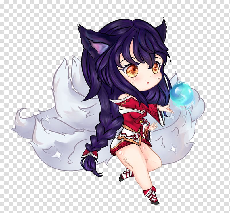 League of Legends Chibi Anime Ahri Drawing, Tifa Lockhart transparent background PNG clipart