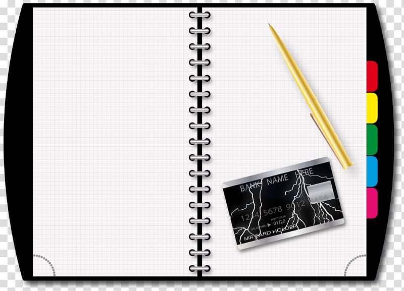 Notebook, Loose-leaf notebook gold eyeball pen transparent background PNG clipart