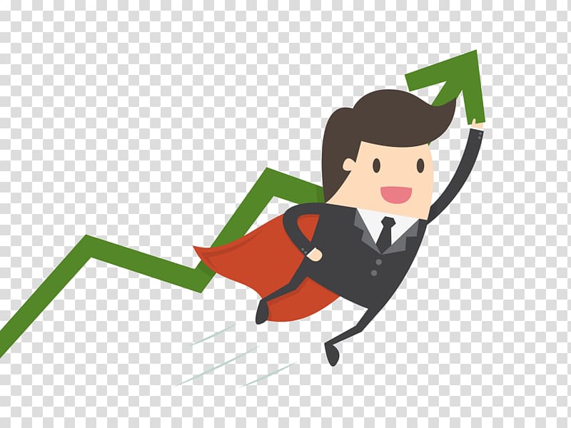 business man with line graph , Businessperson Small business Company Marketing, work superman transparent background PNG clipart
