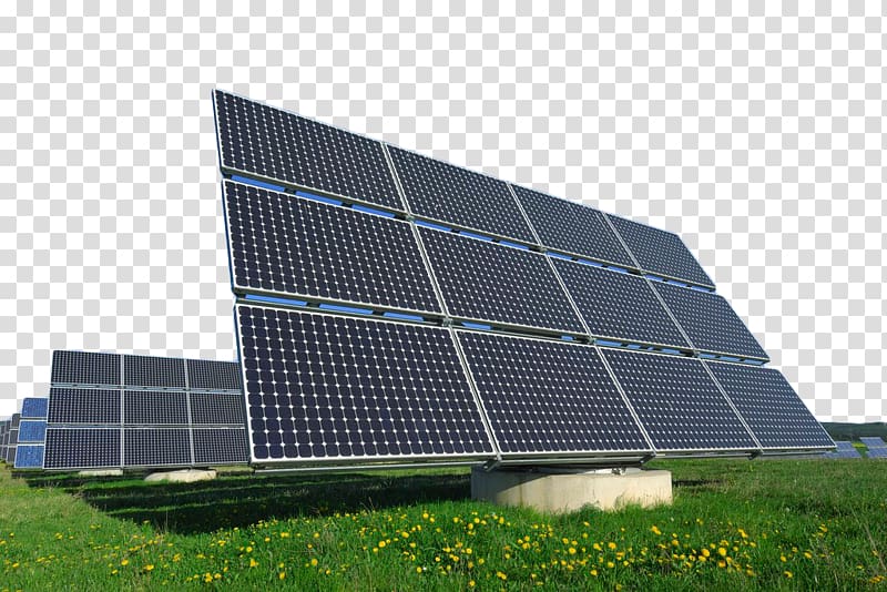 voltaic panels on grass transparent background PNG clipart