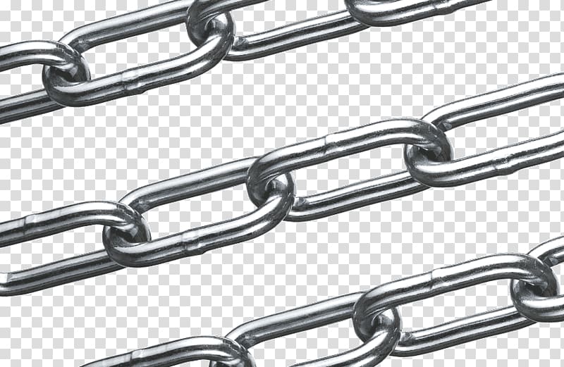 Chain Wire rope Stainless steel Material, chain transparent background PNG clipart