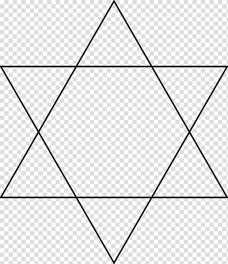Hexagram Star polygon Star of David Symbol, hexagram transparent background PNG clipart