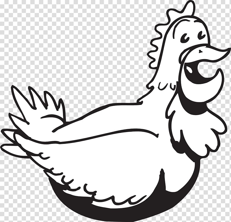 Chicken Black and white , chick transparent background PNG clipart