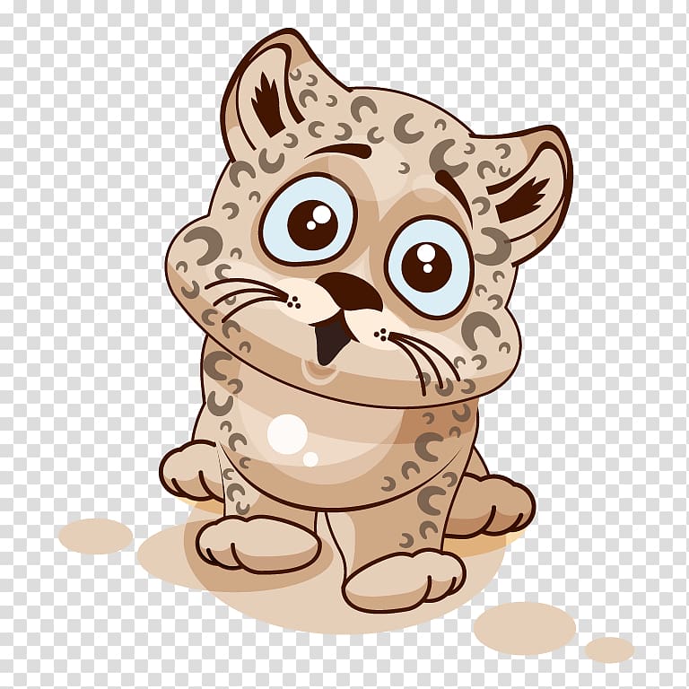 Leopard Emoji Illustration, Cute little animal transparent background PNG clipart