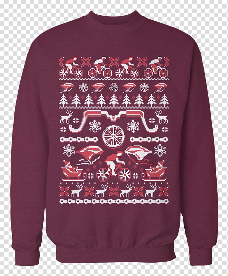 Christmas jumper T-shirt Sweater Clothing, ugly christmas sweater transparent background PNG clipart