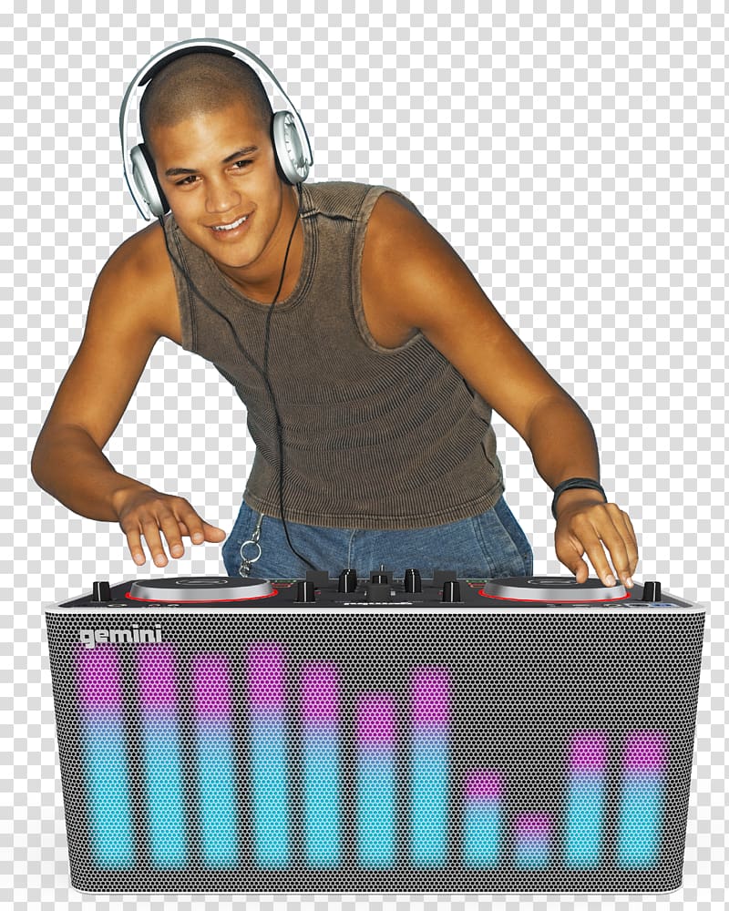 Disc jockey DJ controller DJ mix Gemini MIX2GO Sound, world music transparent background PNG clipart