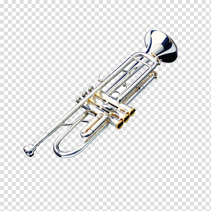 Guu010da Trumpet Festival Brass instrument Musical instrument Mouthpiece, Silver trombone transparent background PNG clipart