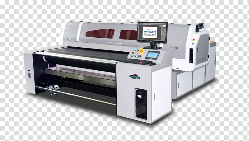 Flatbed digital printer Textile printing Textile printing, printer transparent background PNG clipart
