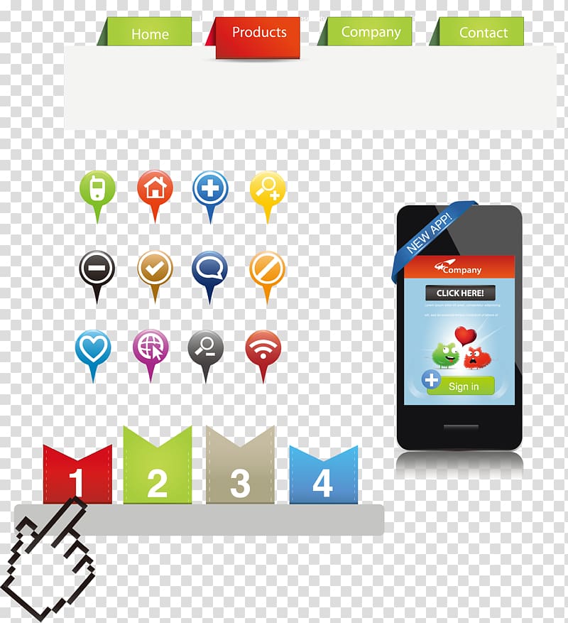 Mobile app Template Web design, Phone APP transparent background PNG clipart