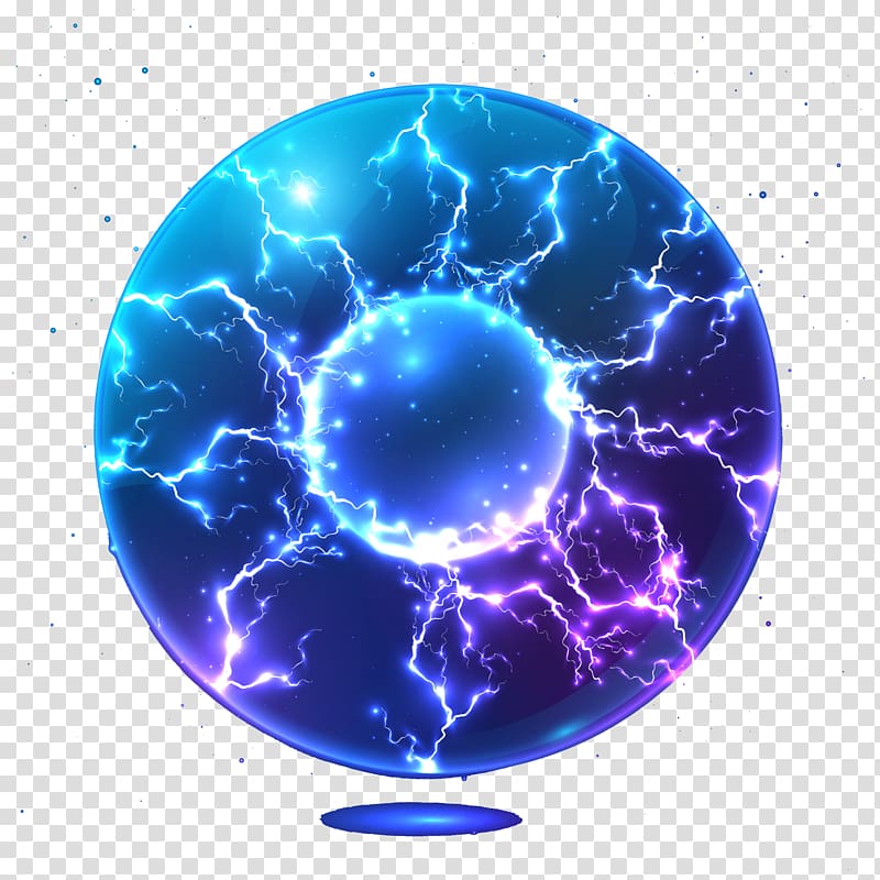blue and purple energy ball illustration, Plasma globe Electricity , Magnetic Ball transparent background PNG clipart