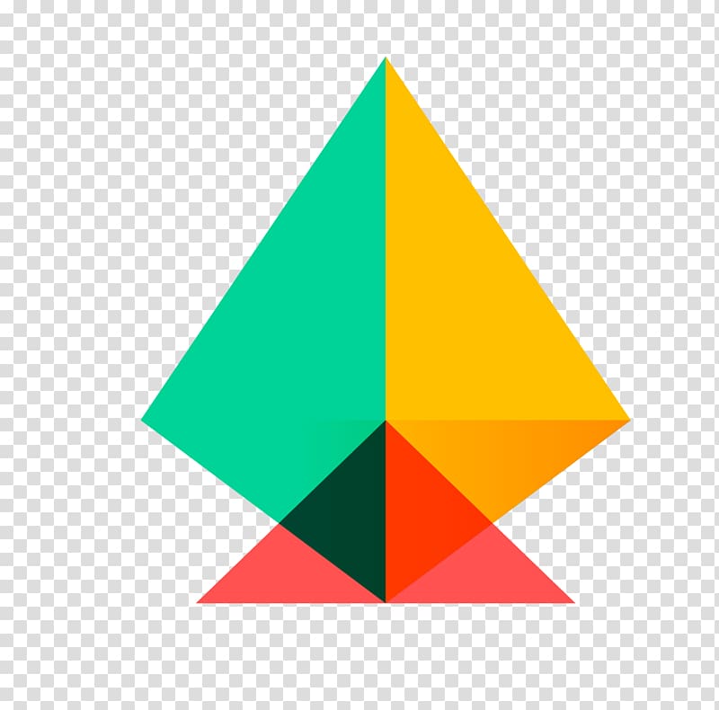 green and yellow triangle , Geometry Geometric shape Triangle, triangle transparent background PNG clipart