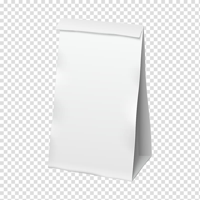 Rectangle White, Blank white paper bag material transparent background PNG clipart