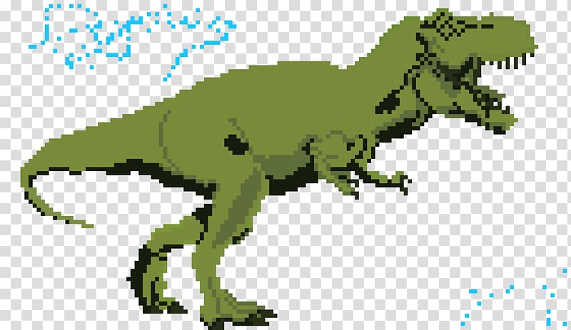 Tyrannosaurus Pixel Dinosaur Pixel art The Dinosaur, dinosaur transparent background PNG clipart
