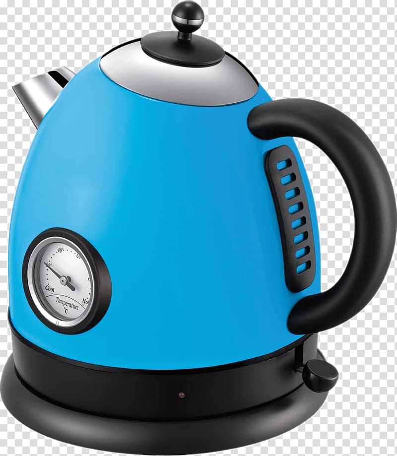 Electric kettle Home appliance Kitchen Dompelaar, Blue Kettle transparent background PNG clipart