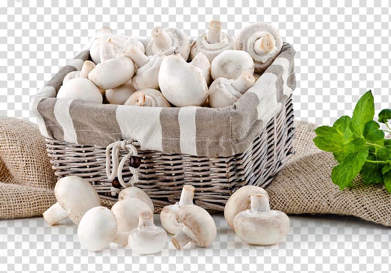 Edible mushroom Ingredient , Mushroom basket transparent background PNG clipart