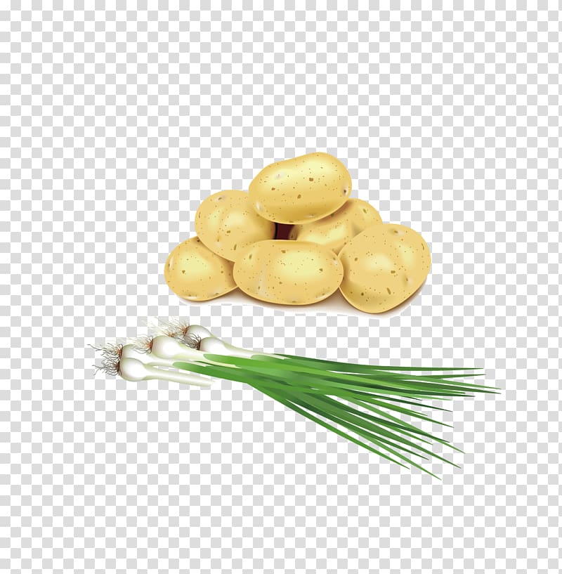 Potato Garlic, Garlic and potatoes material transparent background PNG clipart