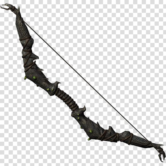 Oblivion The Elder Scrolls V: Skyrim – Dragonborn Ranged weapon Bow and arrow, weapon transparent background PNG clipart