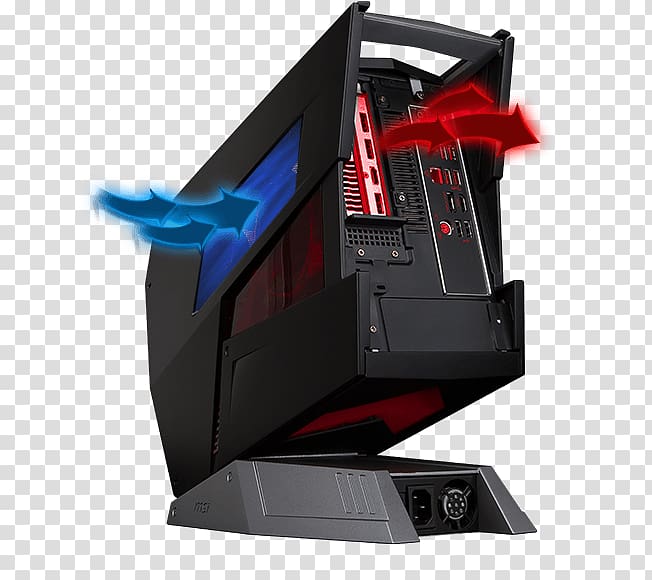 Gaming computer MSI Aegis 3 Micro-Star International Personal computer, airflow transparent background PNG clipart