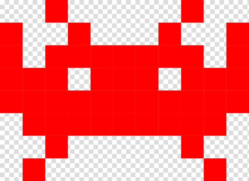 red pixel illustration, Space Invaders Extreme 2 Pong Pac-Man, Space Invaders Free transparent background PNG clipart