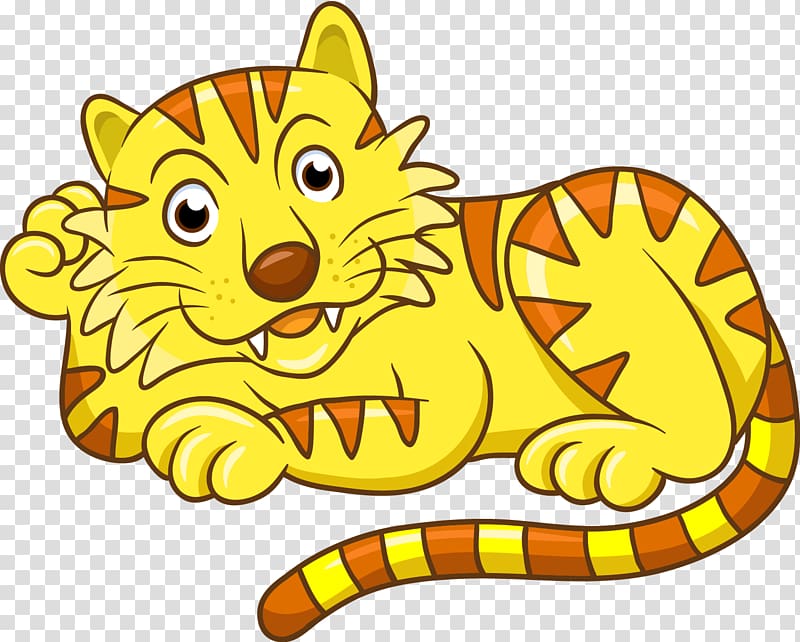 Tiger Jigsaw puzzle Whiskers Cat, cartoon tiger transparent background PNG clipart