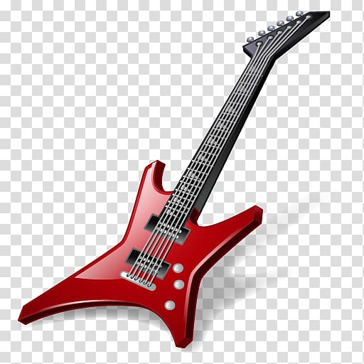 red flying v guitar, Guitar Musical instrument Icon, Guitar Rock Music Icon transparent background PNG clipart