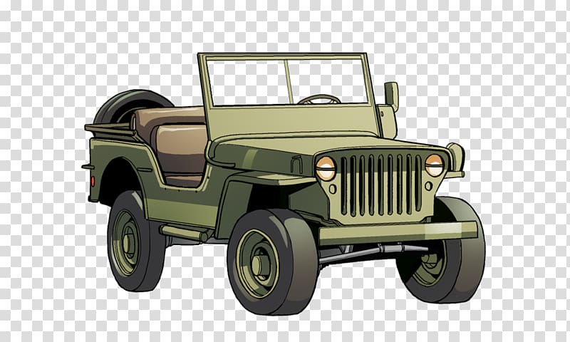 Willys Jeep Truck Car Willys MB Sport utility vehicle, green cartoons transparent background PNG clipart