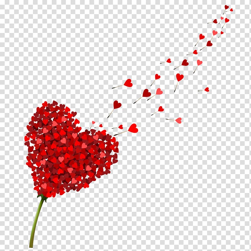 Love Heart Computer file, Love background, red heart flower transparent background PNG clipart