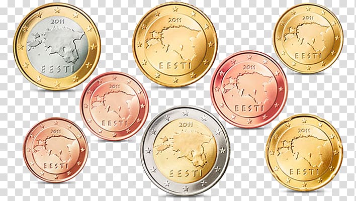 Estonian euro coins Estonian euro coins 2 euro coin, 20 Cent Euro Coin transparent background PNG clipart