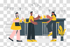 illustration, People celebrating Oktoberfest, alcohol, beer, celebration, drink, event, people, friends, festival transparent background PNG clipart thumbnail