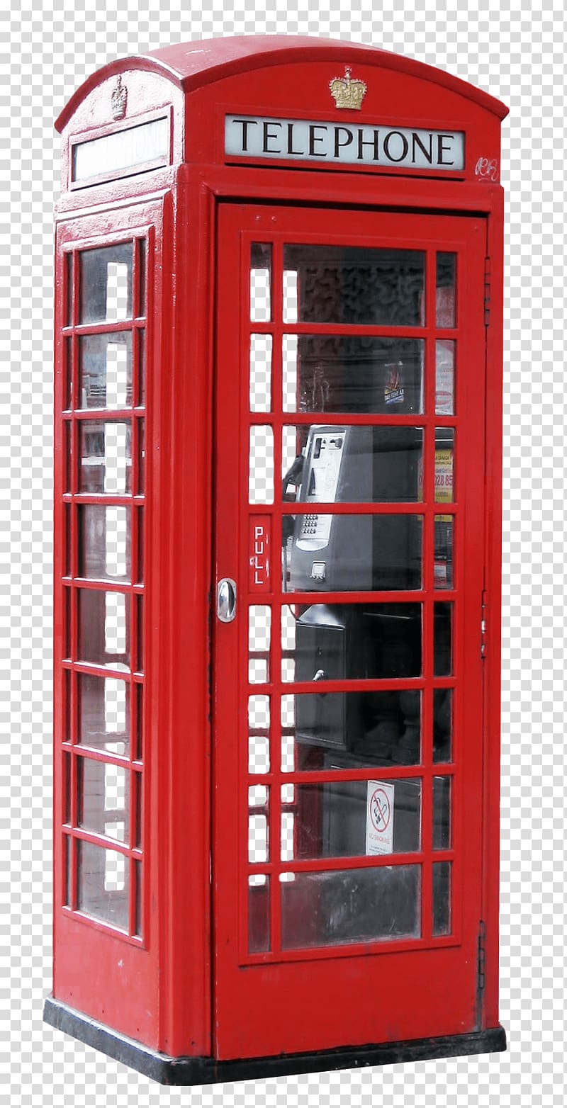 red telephone booth, Telephone Booth Side View transparent background PNG clipart