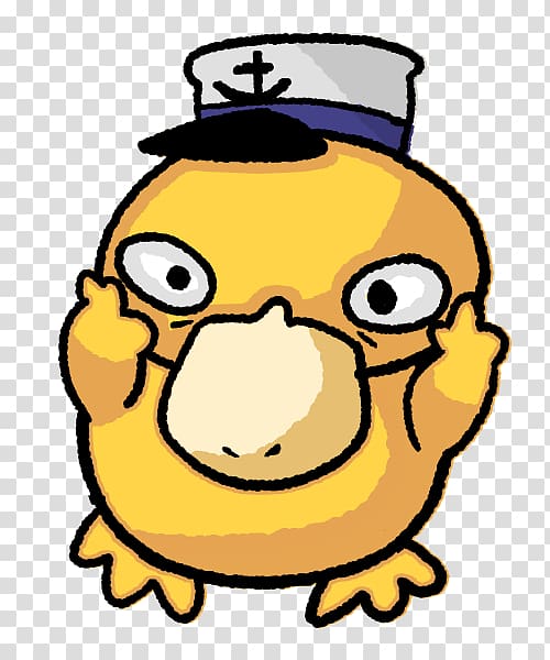 Beak Human behavior Headgear Cartoon , psyduck transparent background PNG clipart