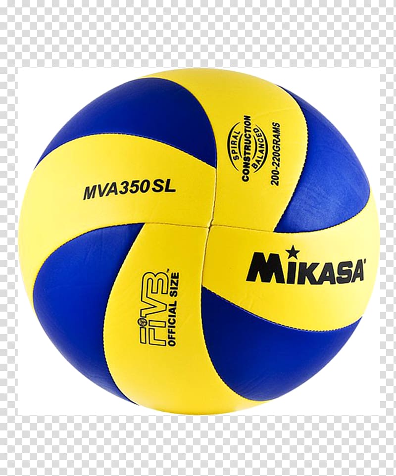 Mikasa MVA 1,5 Volleyball, Size 1, Blue / Yellow Mikasa MVA 350 Volleyball Mikasa Sports, volleyball transparent background PNG clipart