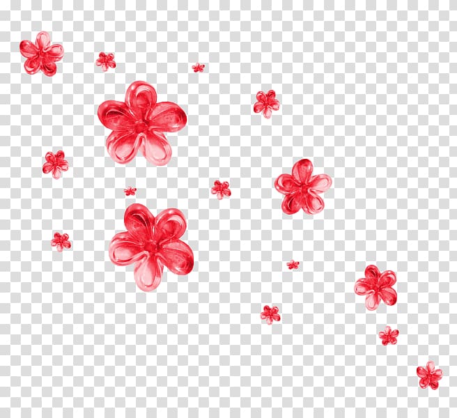 Flower Petal, Creative beautiful flowers falling transparent background PNG clipart
