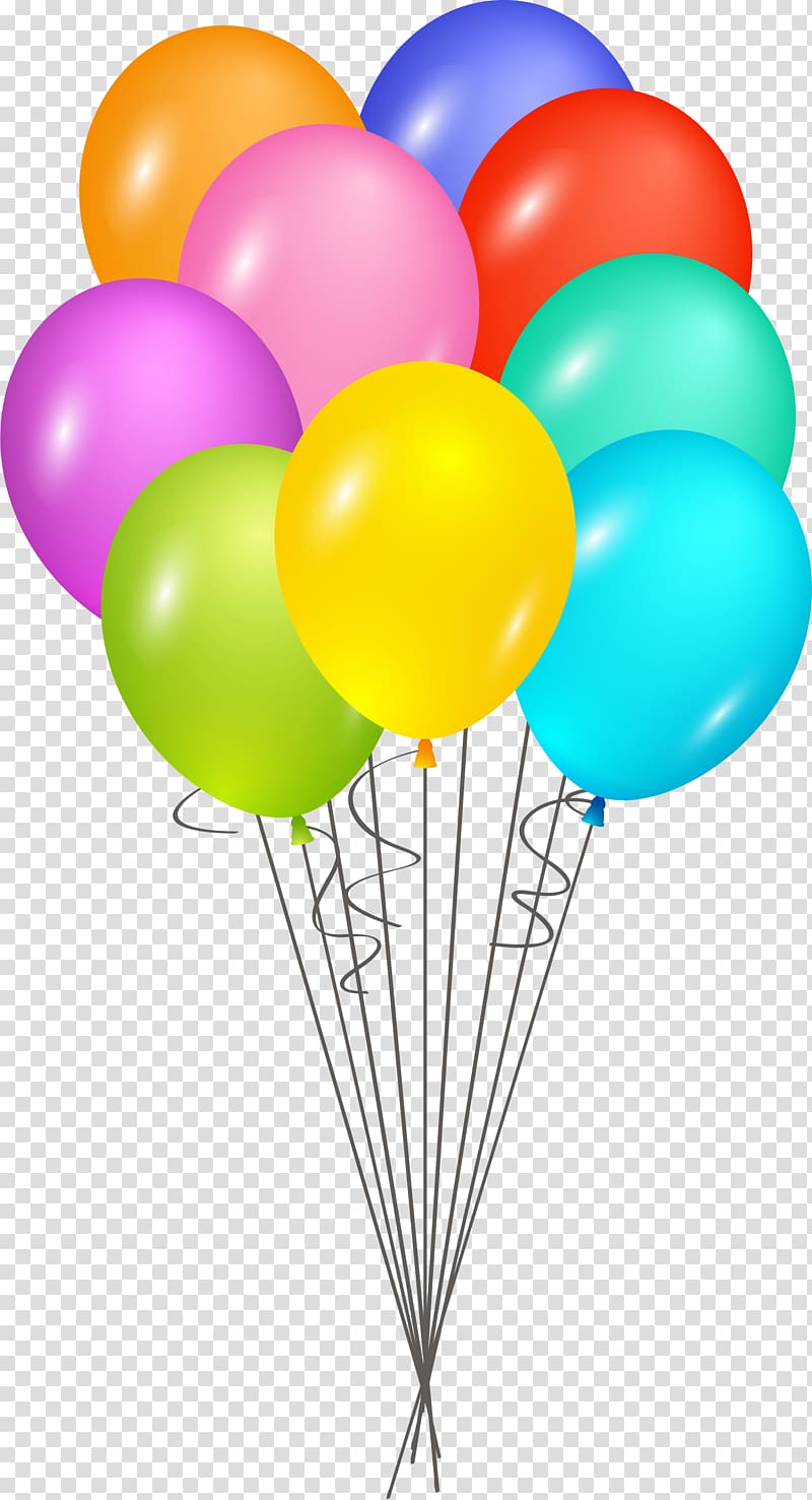 assorted-color balloons illustration, Birthday cake Elk Island Public Schools Regional Division No. 14 Balloon Greeting card, Color cartoon Happy Birthday Balloon transparent background PNG clipart