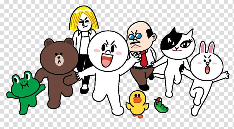 cartoon characters illustration, Line Friends Character Cartoon Desktop , friend transparent background PNG clipart