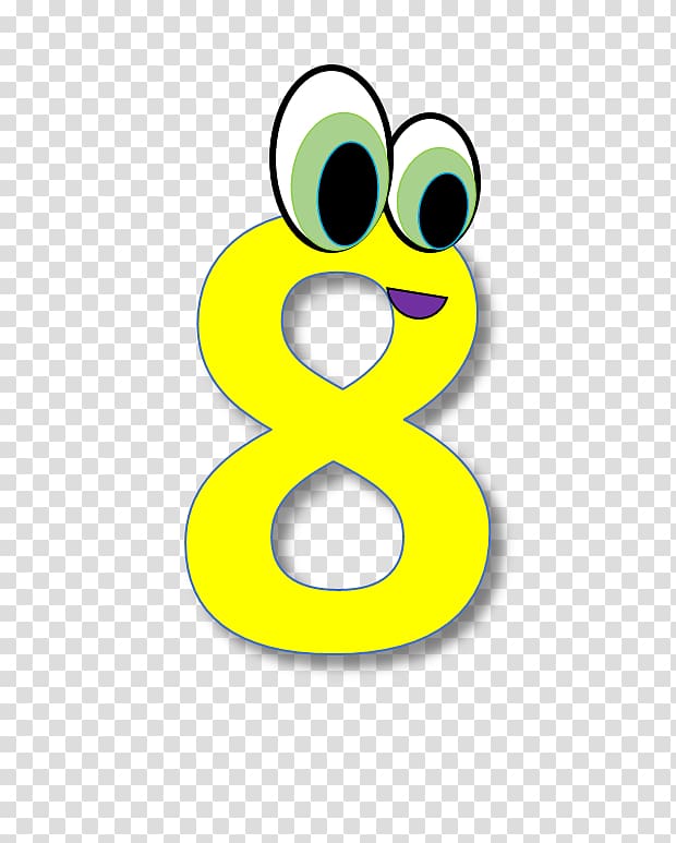 Frog Yellow , Number 8 transparent background PNG clipart