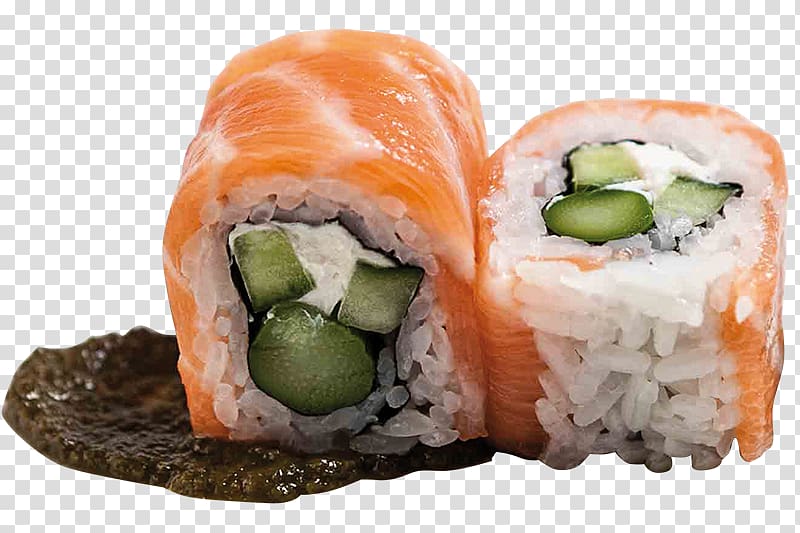 California roll Smoked salmon Sashimi Sushi Lox, sushi transparent background PNG clipart