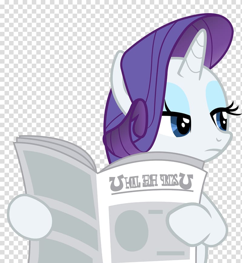 Rarity Fluttershy Newspaper Applejack , reading the newspaper transparent background PNG clipart