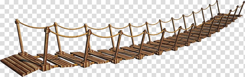 brown wooden ladder bridge, Simple suspension bridge , Bridge transparent background PNG clipart