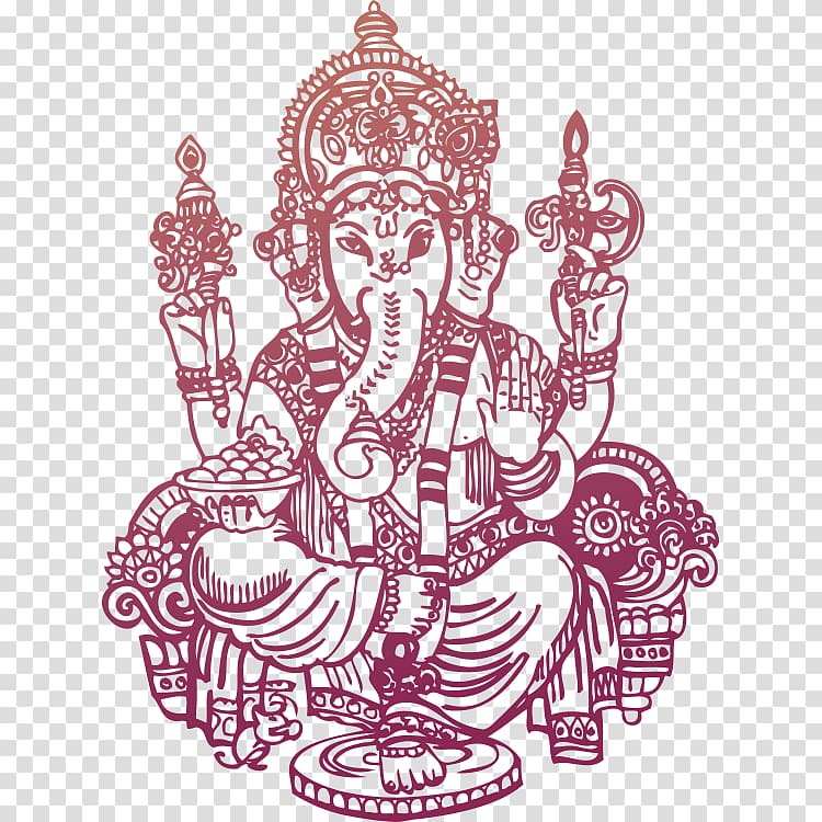 Ganesha Drawing Black and white, ganesha, angle, white png | PNGEgg