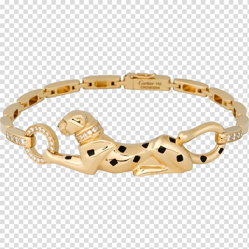 Leopard Cartier Bracelet Tsavorite Diamond, leopard transparent background PNG clipart
