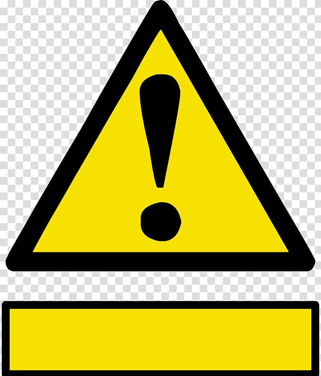 yellow and black warning sign illustration, Occupational safety and health Hazard symbol Warning sign, safety warning signs transparent background PNG clipart