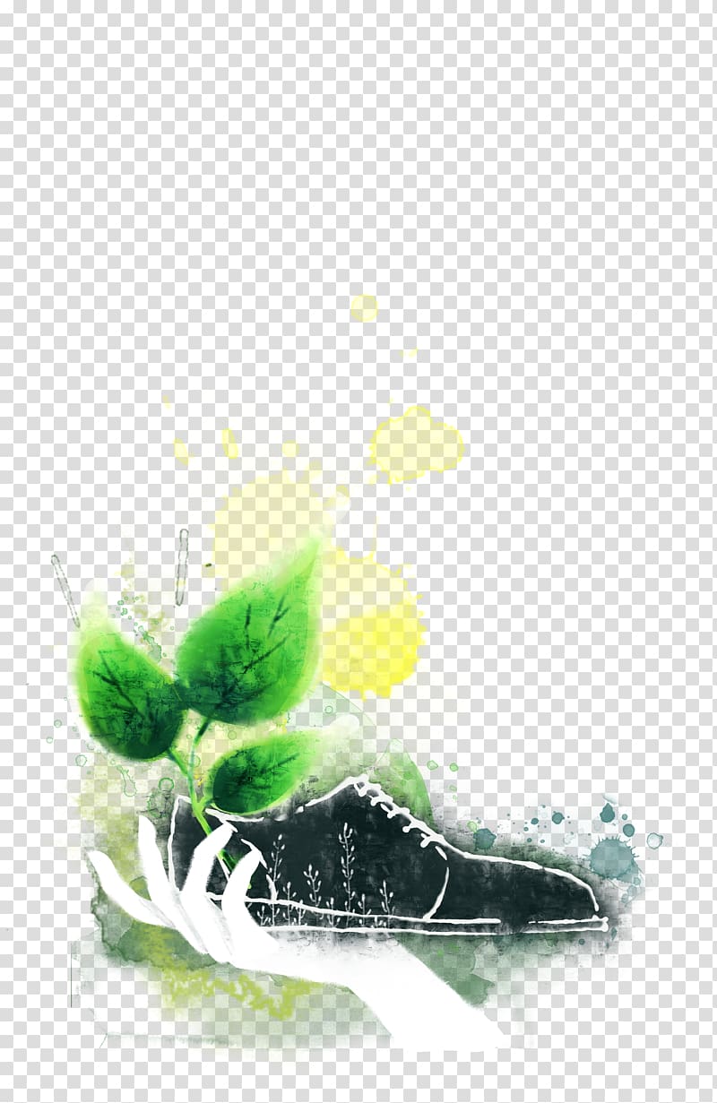 Shoe Leather, Hand-painted watercolor mall running shoes transparent background PNG clipart