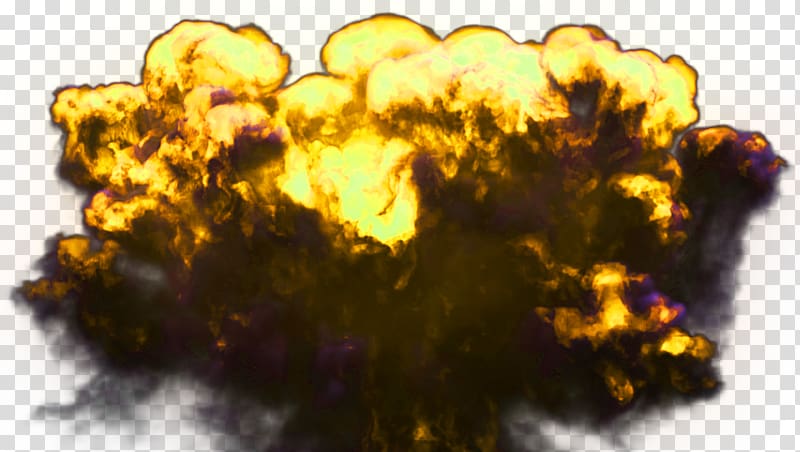 yellow atmospheric explosion effect element transparent background PNG clipart