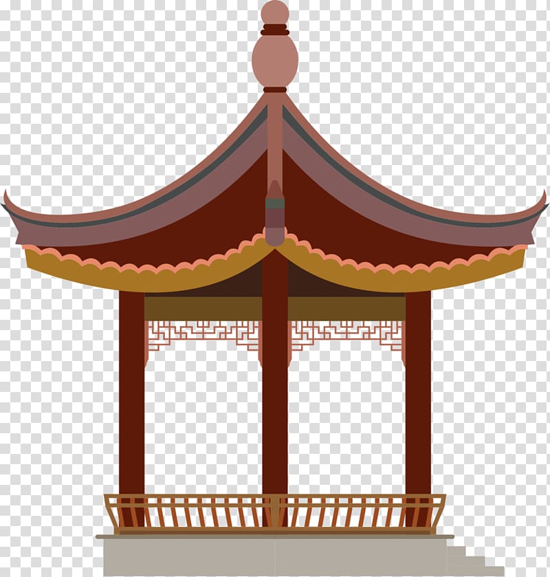 Logo Chinese pavilion Gazebo, design transparent background PNG clipart