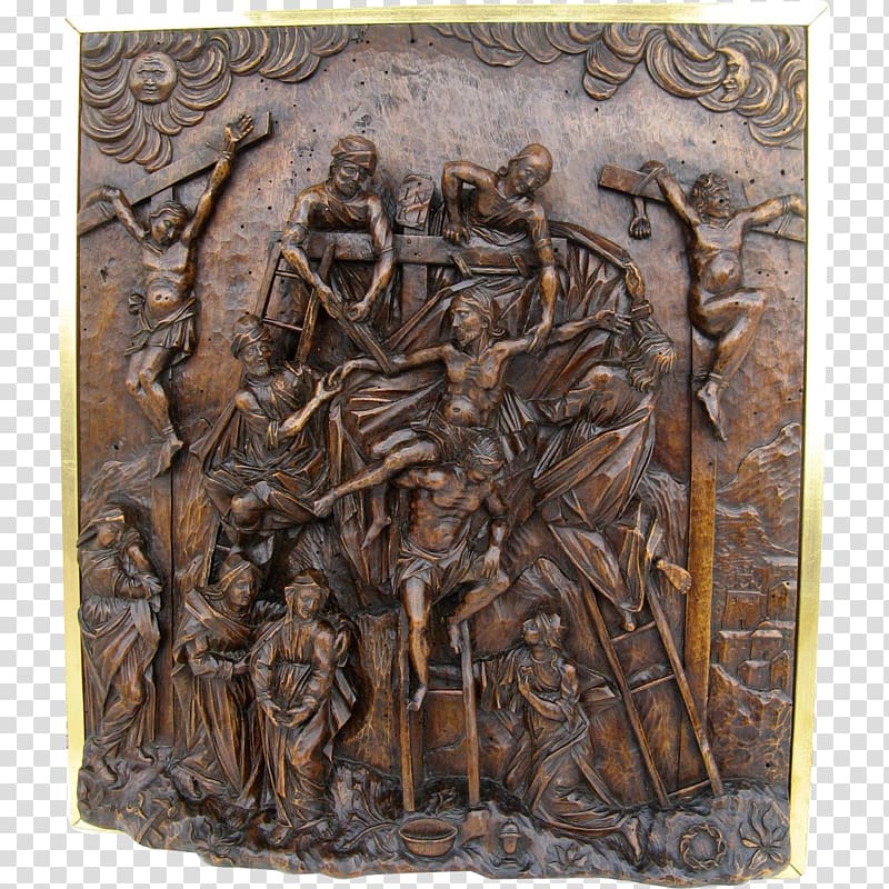Stone carving Sculpture Relief Bronze, walnut transparent background PNG clipart