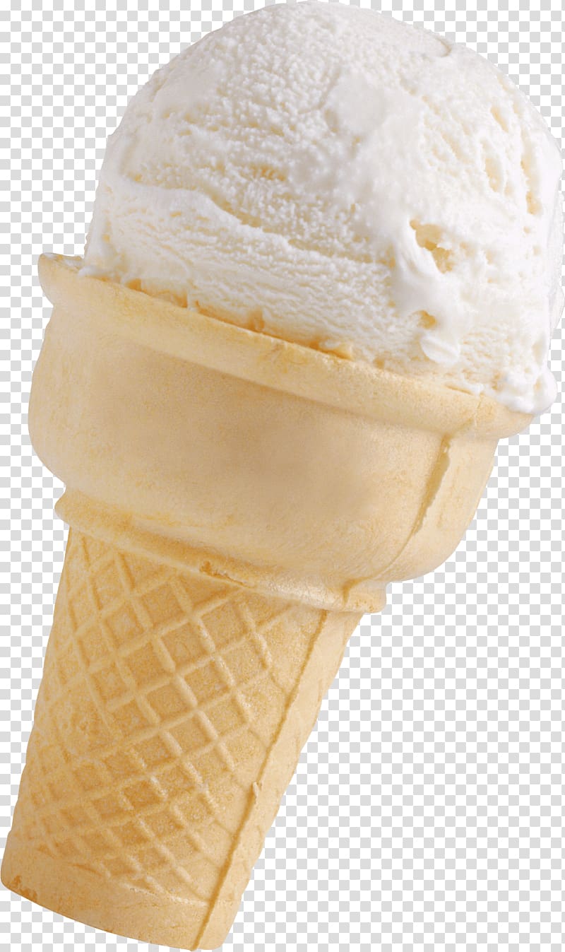 vanilla ice cream on cone , Vanilla Small Horn Ice Cream transparent background PNG clipart
