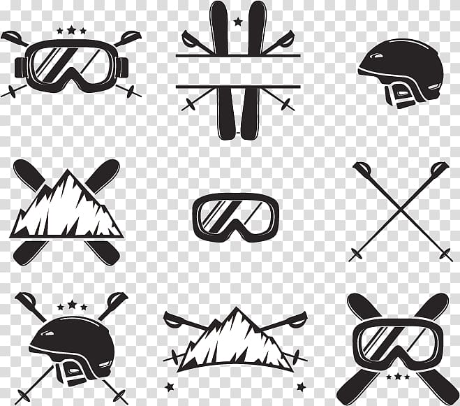 SkiFree Logo Skiing Decal, Skiing elements transparent background PNG clipart