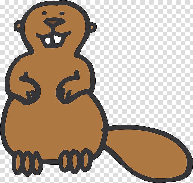 Cartoon North American beaver , Brown cute Beaver transparent background PNG clipart